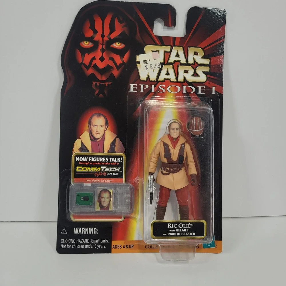 Star Wars Episode I Ric Olie Action Figure Hasbro 1998 CommTech Chip New